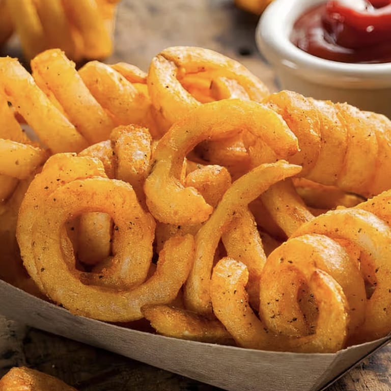 Delicious Curly Fries Await